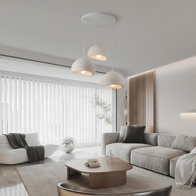 Φωτιστικό οροφής "BERTOW" από μέταλλο σε χρώμα λευκό Φ40x100