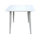 Τραπέζι "VISTA" από αλουμίνιο σε χρώμα λευκό 80x80x72