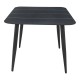 Τραπέζι "VISTA" από αλουμίνιο σε χρώμα μαύρο 80x80x72