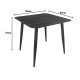 Τραπέζι "VISTA" από αλουμίνιο σε χρώμα μαύρο 80x80x72