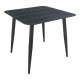 Τραπέζι "VISTA" από αλουμίνιο σε χρώμα μαύρο 80x80x72