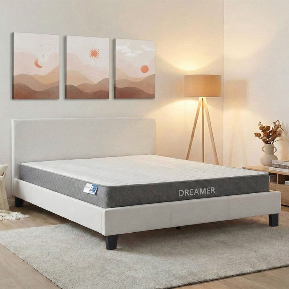 Κρεβάτι "NEVIL-DREAMER" από ξύλο σε χρώμα λευκό 150x200