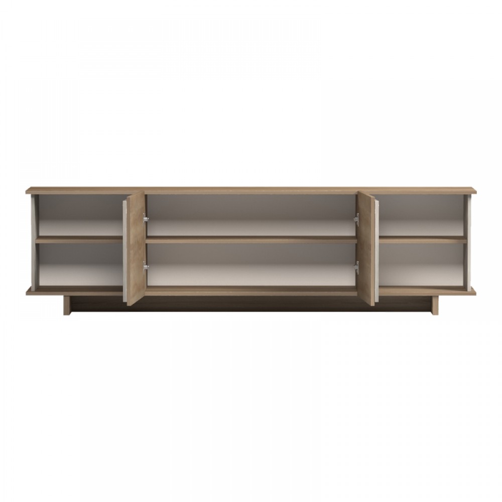 Έπιπλο τηλεόρασης "ZAFORE" σε χρώμα σονόμα γκρι 180x33x50