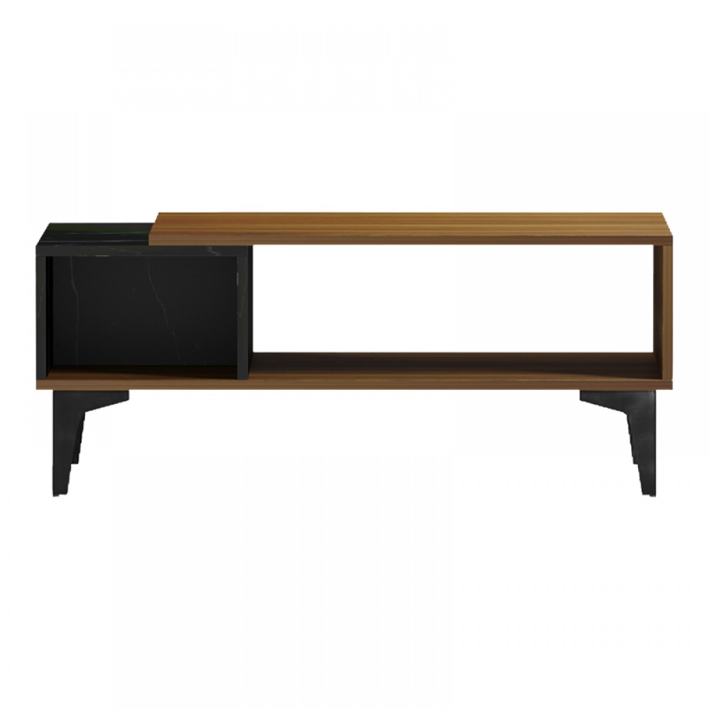 Τραπέζι σαλονιού "RIBA" σε χρώμα καρυδί/μαύρο 90x50x37
