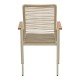 Πολυθρόνα "AEGEAN" από αλουμίνιο/textline σε χρώμα κρεμ/φυσικό 57x64x87