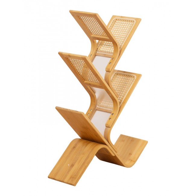 Βιβλιοθήκη "TOME" από μπαμπού σε φυσική απόχρωση 63x20x92