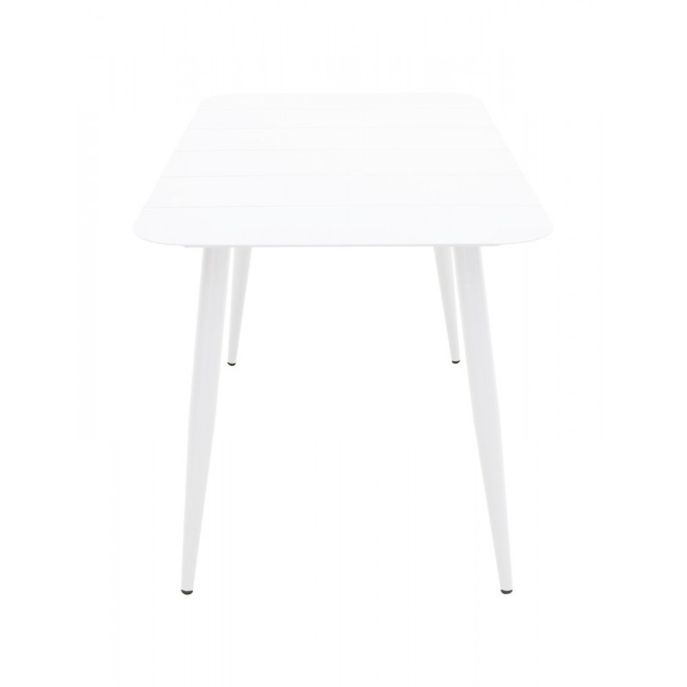 Τραπέζι "VISTA" από αλουμίνιο σε χρώμα λευκό 120x70x72