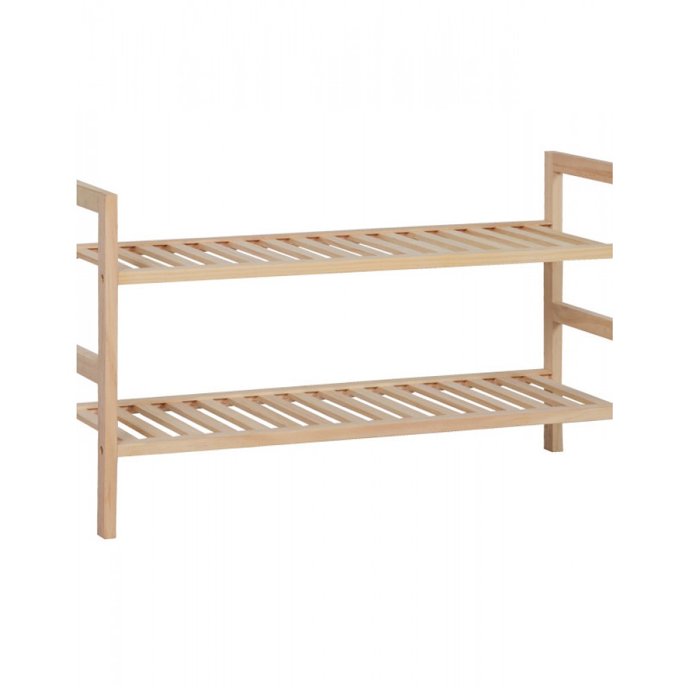 Παπουτσοθήκη 8 ζευγών "STEPER"  από ξύλο ελάτου σε φυσική απόχρωση 71x26x40