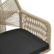 Πολυθρόνα "ANDROS" από αλουμίνιο/σχοινι σε μαύρο/μπεζ 56x60x86