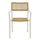 Πολυθρόνα "CASTAL"από  μέταλλο/σχοινί σε χρώμα λευκό/φυσικό 53x59x84