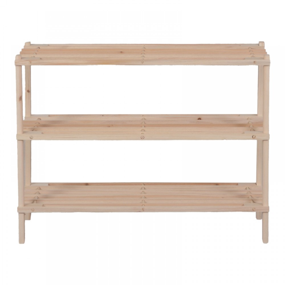 Παπουτσοθήκη "Steper" 9 ζευγών από ξύλο ελάτου σε φυσική απόχρωση 64x26x48.5