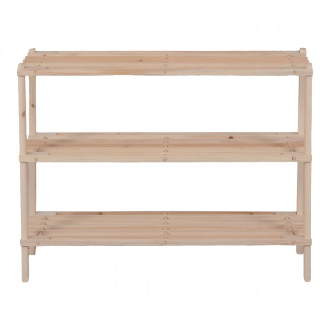 Παπουτσοθήκη "Steper" 9 ζευγών από ξύλο ελάτου σε φυσική απόχρωση 64x26x48.5