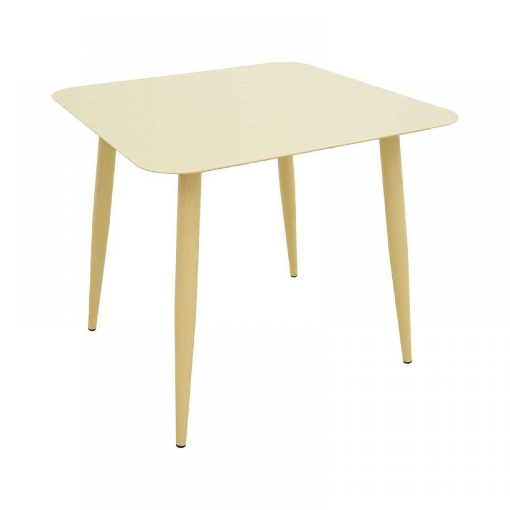 Τραπέζι "Vista" από αλουμίνιο σε χρώμα σαμπανί  80x80x72