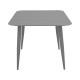 Τραπέζι "Vista" από αλουμίνιο σε χρώμα ανθρακί  80x80x72