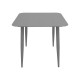 Τραπέζι "Vista" από αλουμίνιο σε χρώμα ανθρακί  80x80x72