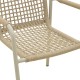 Πολυθρόνα "Esence" από αλουμίνιο/σχοινί σε χρώμα λευκό/μπεζ  56x61,5x87,5