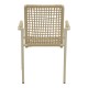Πολυθρόνα "Esence" από αλουμίνιο/σχοινί σε χρώμα λευκό/μπεζ  56x61,5x87,5