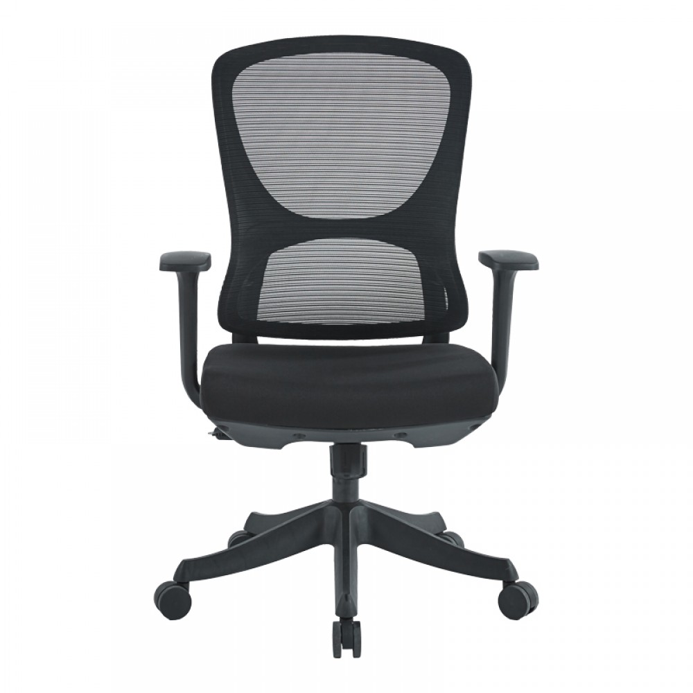 Καρέκλα γραφείου "LITULO" από mesh ύφασμα σε χρώμα μαύρο 51x50.5x98/106