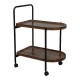 Βοηθητικό τραπέζι "WHELEA" τροχήλατο από mdf/μέταλλο σε καρυδί/μαύρο 40x60x69