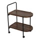 Βοηθητικό τραπέζι "WHELEA" τροχήλατο από mdf/μέταλλο σε καρυδί/μαύρο 40x60x69