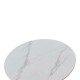 Τραπέζι "BALOU I" από sintered stone/μέταλλο σε λευκό χρώμα μαρμάρου Φ70x74