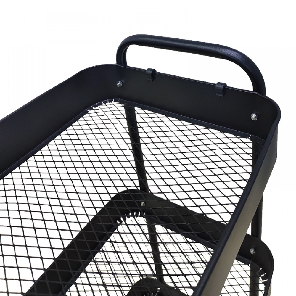 Τρόλεϊ "NEDEA" από μέταλλο σε μαύρο χρώμα 41x30x77