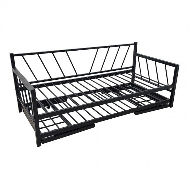 Κρεβάτι-Καναπές "REMMIE" από  μέταλλο σε  μαύρο χρώμα  90x190