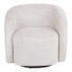 Πολυθρόνα "BARRELO" περιστρεφόμενη από ύφασμα σε χρώμα κρεμ 77x72x69