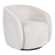 Πολυθρόνα "BARRELO" περιστρεφόμενη από ύφασμα σε χρώμα κρεμ 77x72x69