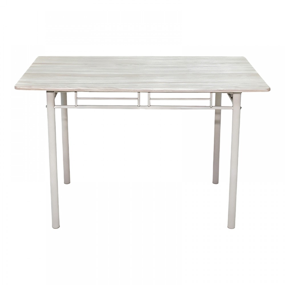 Τραπεζαρία 5τμχ "ROZA" από mdf/μέταλλο σε χρώμα sonoma/λευκό 110x60x75