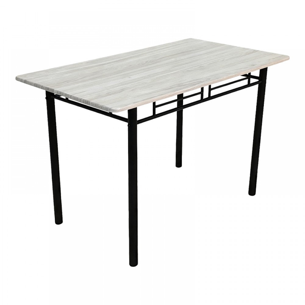 Τραπεζαρία 5τμχ "ROZA" από mdf/μέταλλο σε χρώμα sonoma/μαύρο 120x65x75