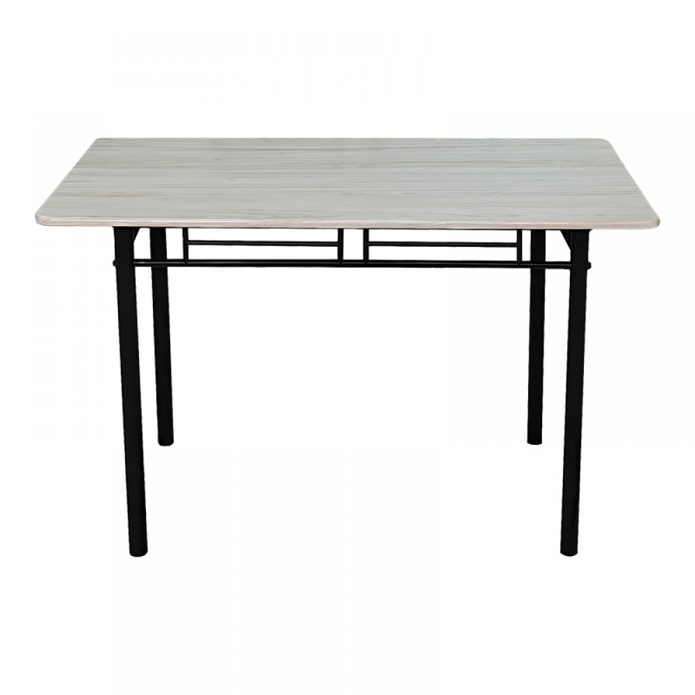 Τραπεζαρία 5τμχ "ROZA" από mdf/μέταλλο σε χρώμα sonoma/μαύρο 120x65x75