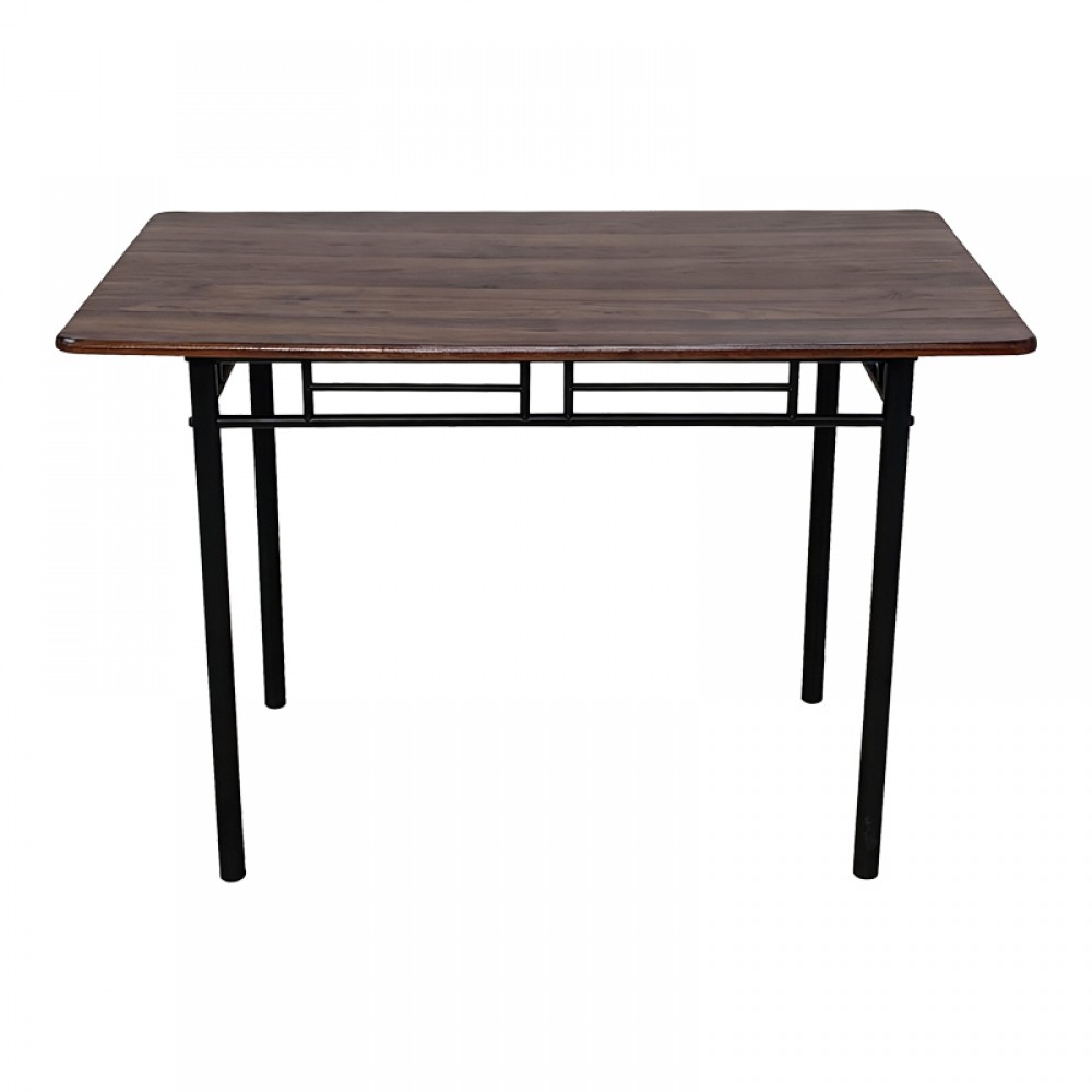 Τραπεζαρία 5τμχ "ROZA" από mdf/μέταλλο σε χρώμα καρυδί/μαύρο 110x60x75