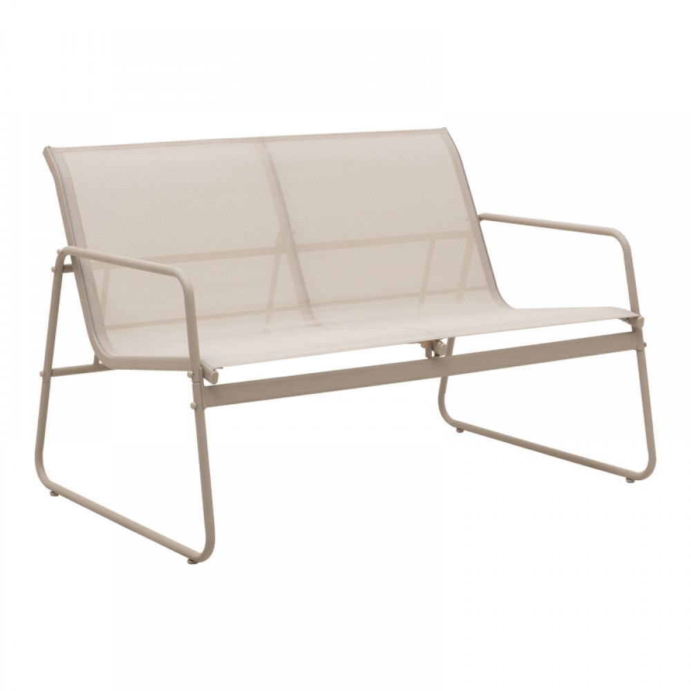 Σετ σαλόνι "VERANDA" από textilene/μέταλλο σε χρώμα καπουτσίνο 75x44.5x41