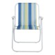Καρέκλα παραλίας "JETTE" από μέταλλο σε χρώμα μπλε ριγέ/λευκό 53x56x73