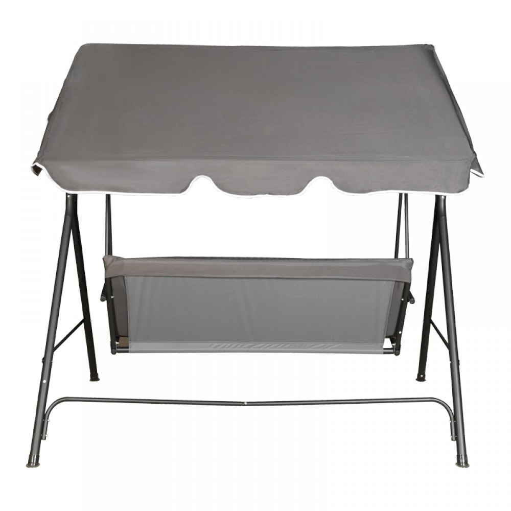 Κούνια κήπου "GLOBO" από ύφασμα/μέταλλο σε χρώμα ανθρακί/μαύρο 170x110x153