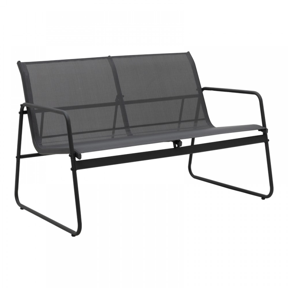 Σετ σαλόνι "VERANDA" από textilene/μέταλλο σε χρώμα ανθρακί 75x44.5x41