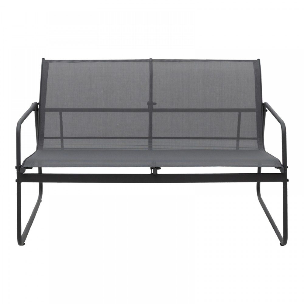 Σετ σαλόνι "VERANDA" από textilene/μέταλλο σε χρώμα ανθρακί 75x44.5x41