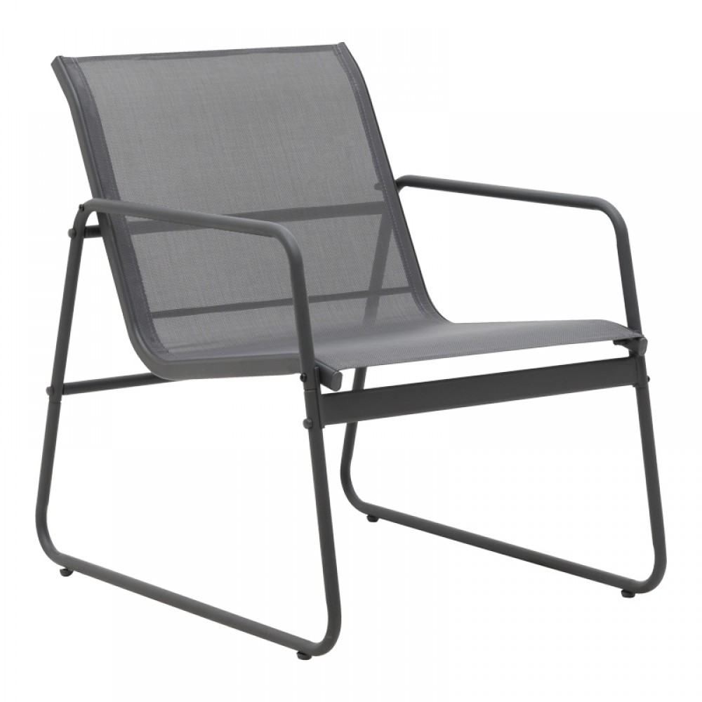 Σετ σαλόνι "VERANDA" από textilene/μέταλλο σε χρώμα ανθρακί 75x44.5x41