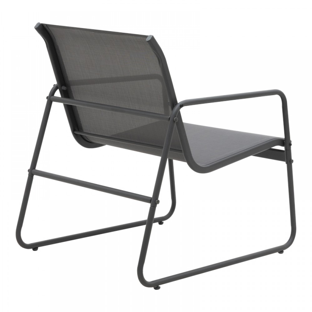 Σετ σαλόνι "VERANDA" από textilene/μέταλλο σε χρώμα ανθρακί 75x44.5x41