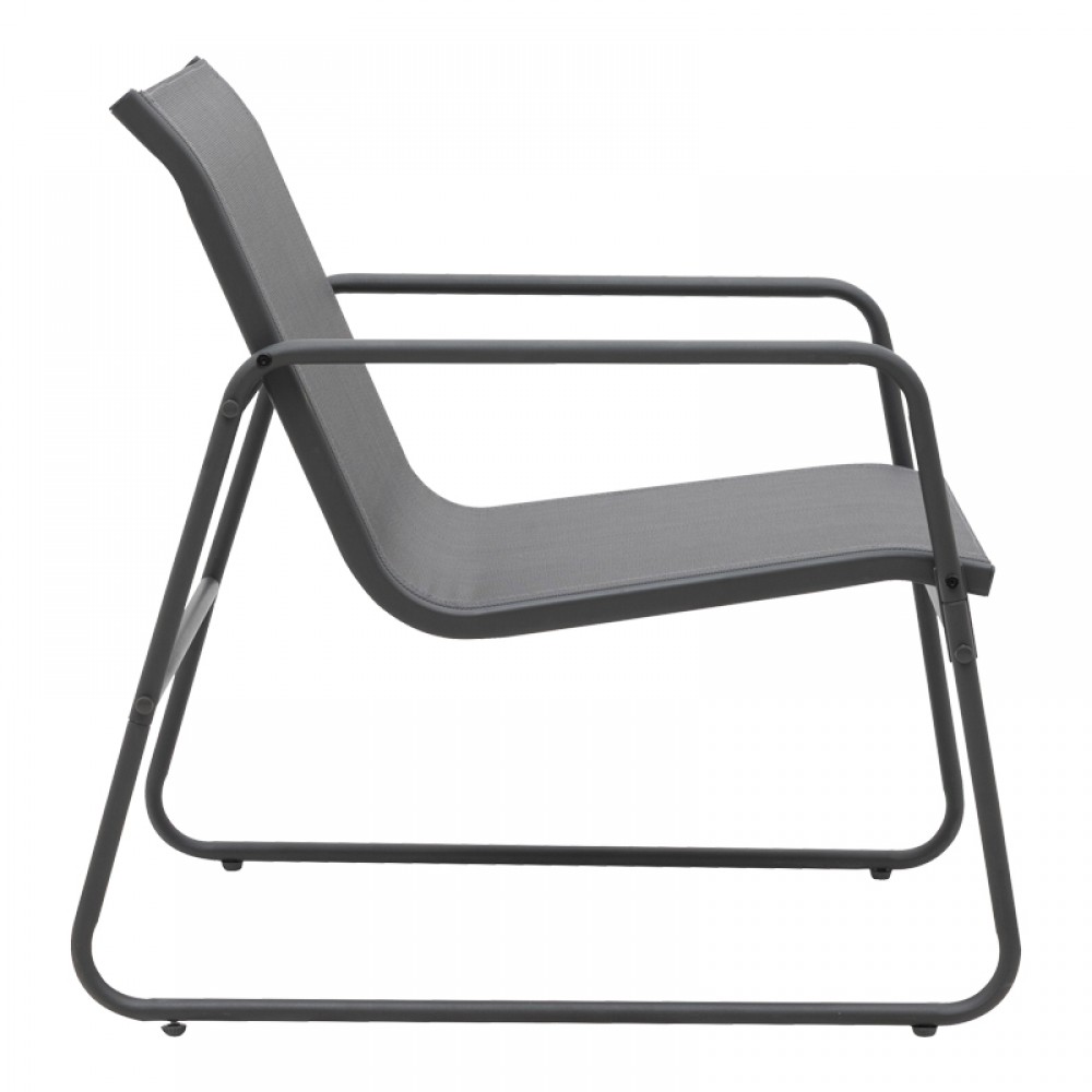 Σετ σαλόνι "VERANDA" από textilene/μέταλλο σε χρώμα ανθρακί 75x44.5x41