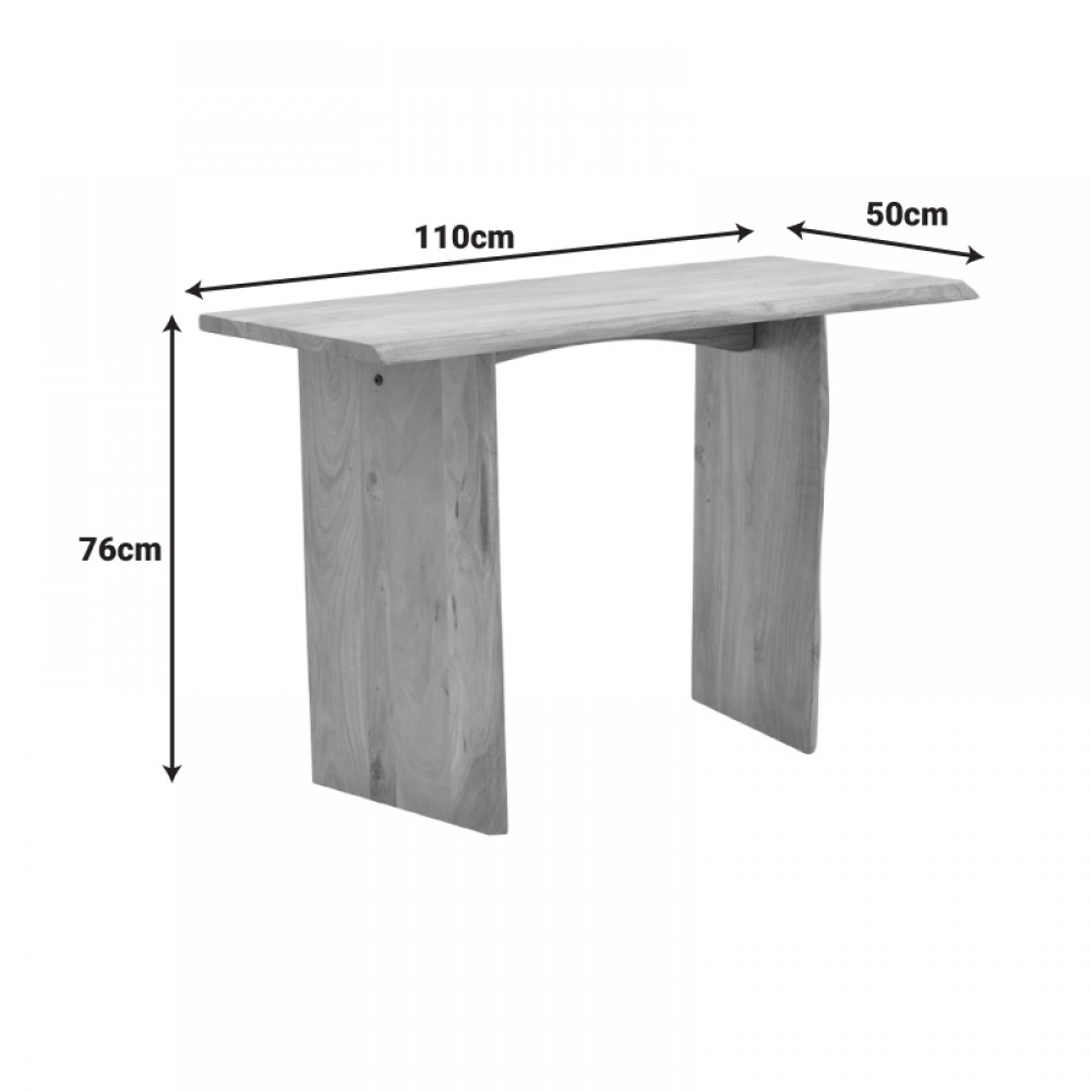 Κονσόλα "MENDE" από ξύλο σε φυσικό χρώμα 110x50x76