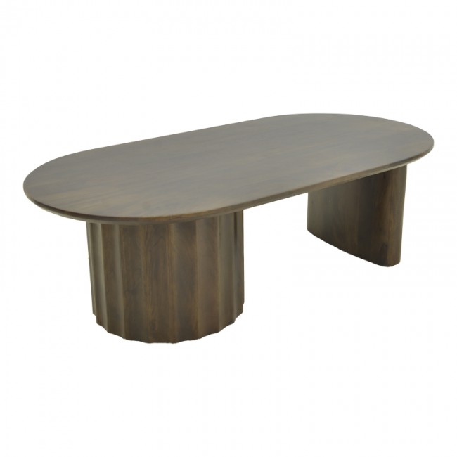 Τραπέζι σαλονιού "FLUTE" από ξύλο μασίφ σε χρώμα wenge 130x65x40