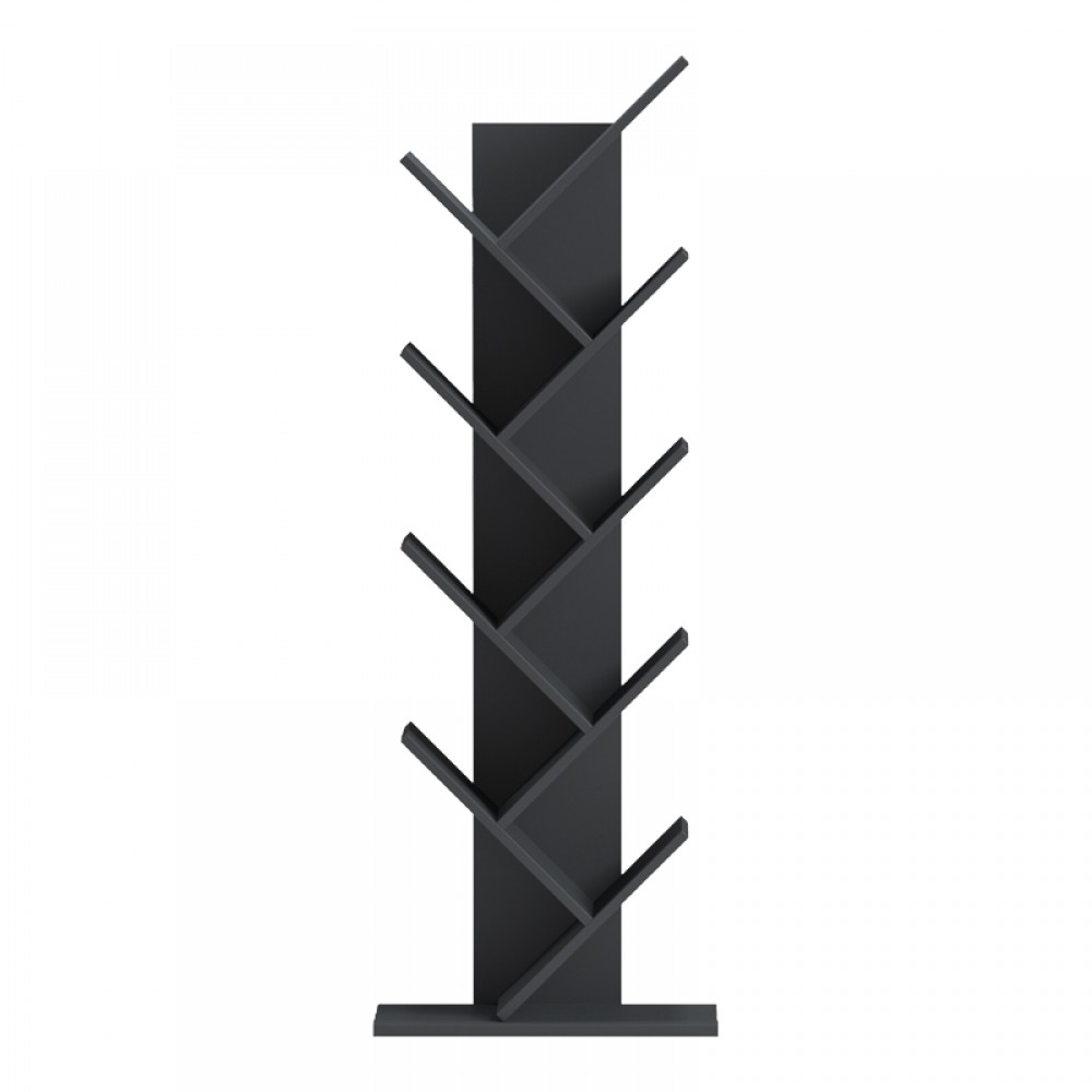 Βιβλιοθήκη "FYLLO" σε ανθρακί χρώμα 50x25x141.5