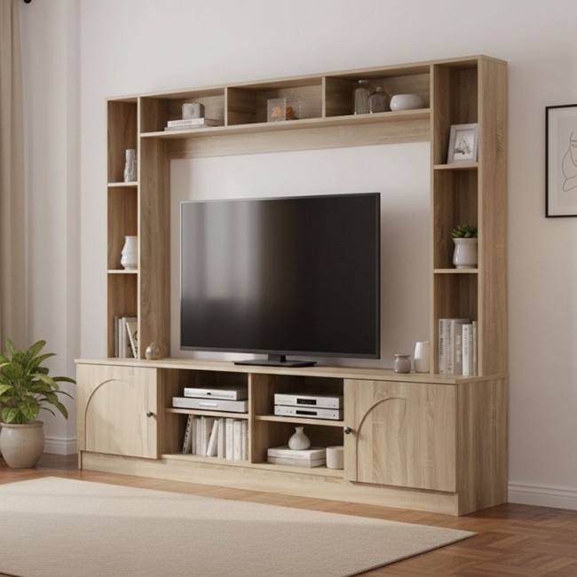 Σύνθετο σαλονιού "AMBERA" σε sonoma χρώμα 200x40x171.5