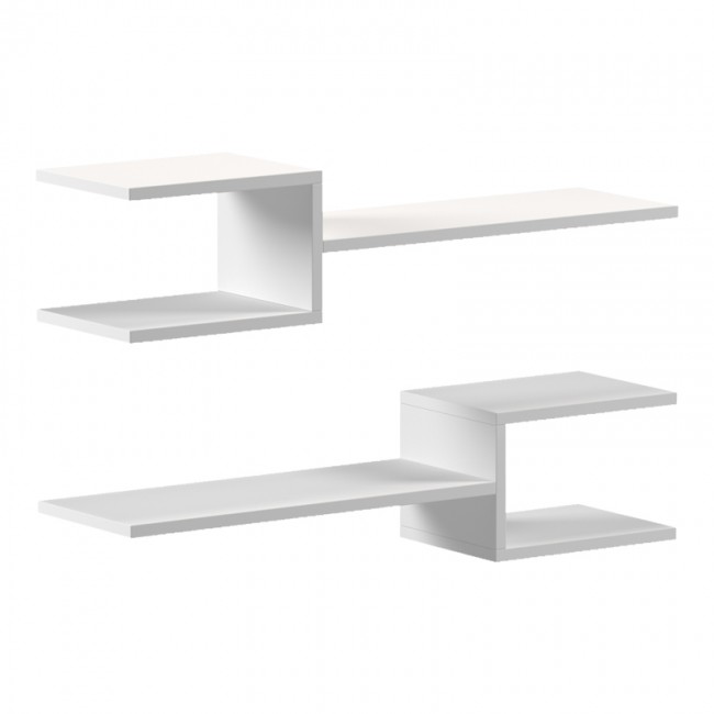 Ραφιέρα τοίχου "GALLER" σε λευκό χρώμα 79x19.5x18