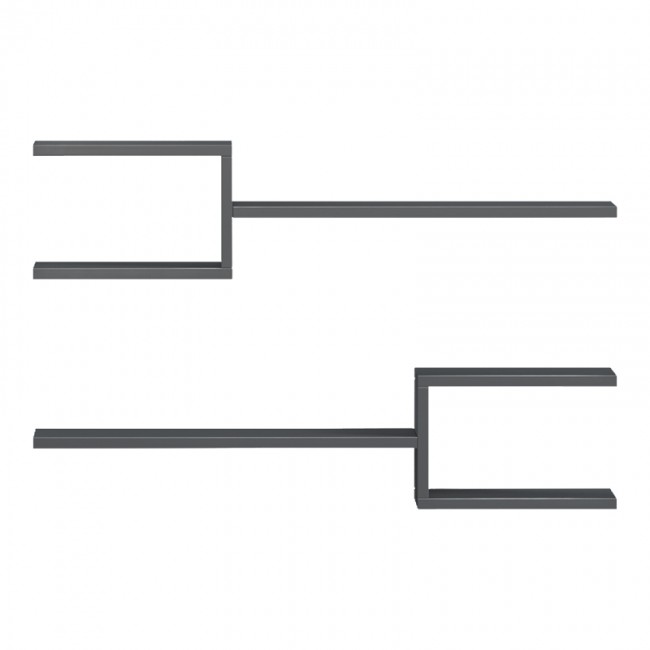 Ραφιέρα τοίχου "GALLER" σε ανθρακί χρώμα 79x19.5x18