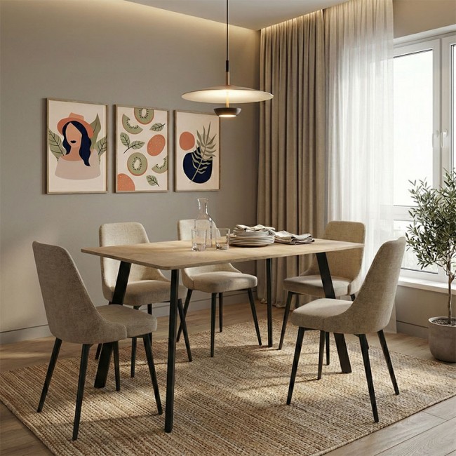 Τραπέζι κουζίνας "SQUARO" σε sonoma χρώμα 120x70x75