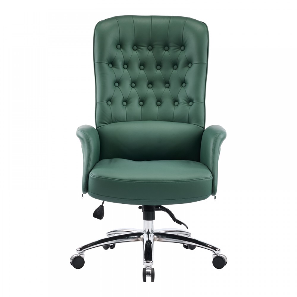 Καρέκλα γραφείου διευθυντή "KALINE" από pu σε πράσινο χρώμα 69x79x115-123