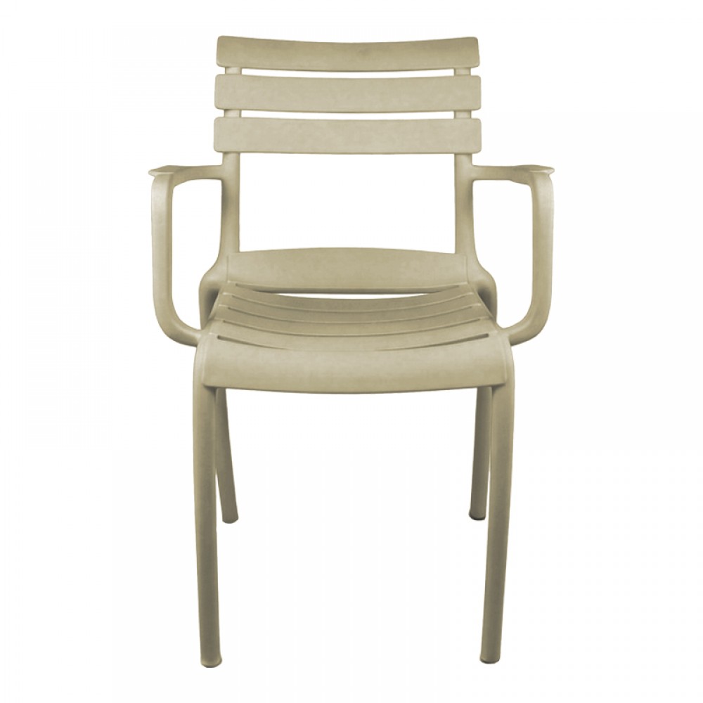 Καρέκλα "ALMEA" από PP σε cappuccino χρώμα 58x56x82